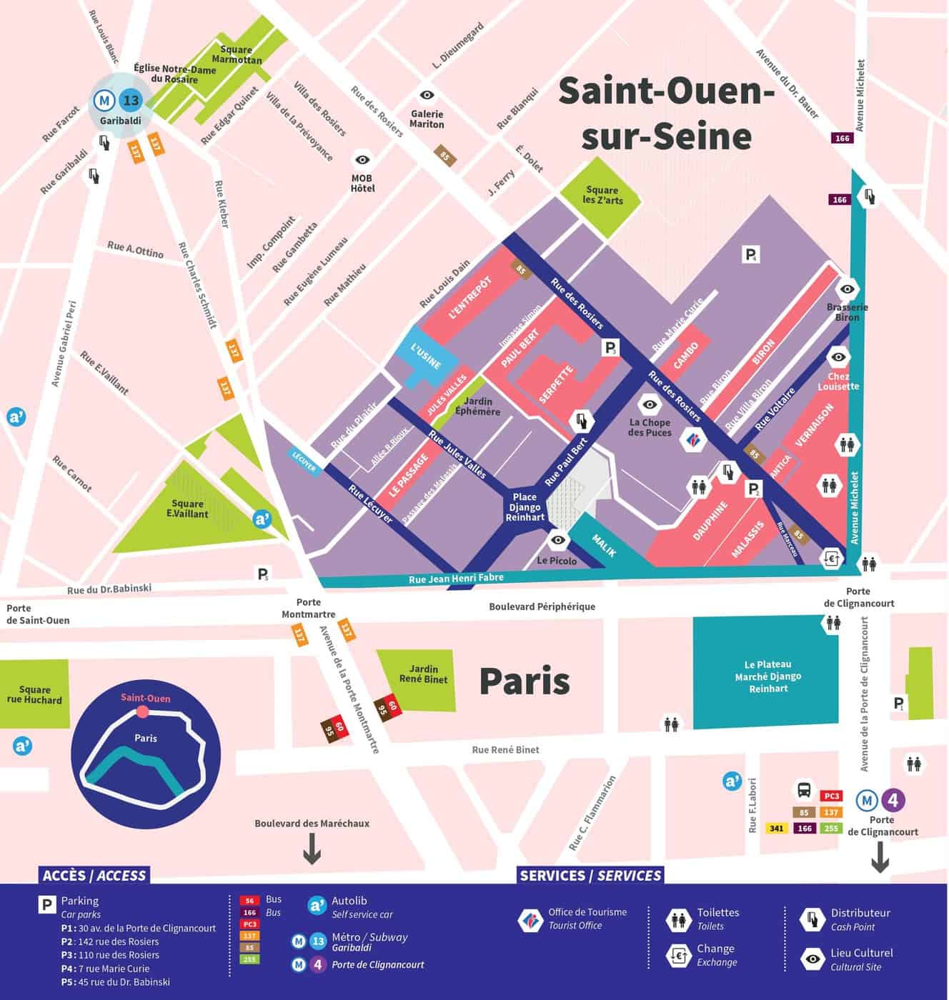 Les Puces de Paris Saint-Ouen - Informations pratiques - Plan - Histoire
