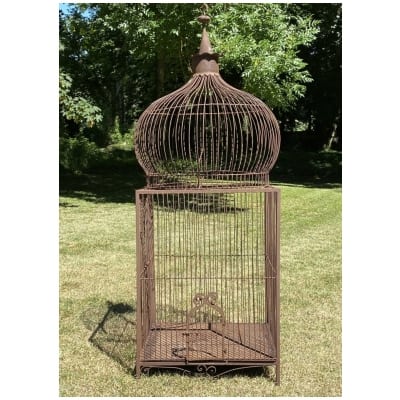 Cage à perroquet en fer forgé