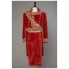 Habit complet du costume de Napoléon en velours rouge brodé or 1987 21