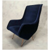 Paire De Fauteuils Italiens – Aldo Morbelli Pour Isa Bergamo – Bleu Nuit – Ca 1950 19