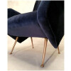 Paire De Fauteuils Italiens – Aldo Morbelli Pour Isa Bergamo – Bleu Nuit – Ca 1950 22