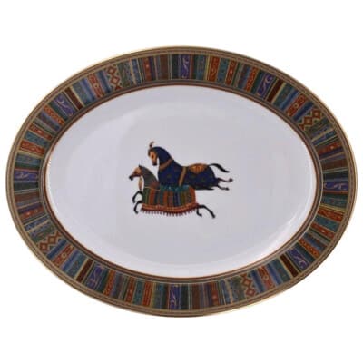 Hermès, Oval Porcelain Dish Collection « Cheval d’Orient » 3