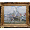 BARNOIN Henri tableau 20ème siècle Bretagne port de Concarneau Peinture huile sur toile signée 20