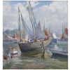 BARNOIN Henri tableau 20ème siècle Bretagne port de Concarneau Peinture huile sur toile signée 17