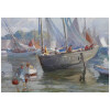 BARNOIN Henri tableau 20ème siècle Bretagne port de Concarneau Peinture huile sur toile signée 15