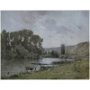 FOUBERT Emile Peinture Française 20è Siècle Ecole Barbizon La Seine à Vetheuil Huile Signée 15