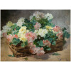 JEANNIN Georges Peinture Française 19è siècle Panier de roses Huile sur toile signée 20