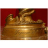 Luminaire Pied de lampe ancien en bronze doré fin XIXème siècle signé Gagneau 15
