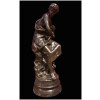 MOREAU Mathurin Bronze Ancien Original Signé XIXème Siècle Maternité Jeune Femme avec son enfant 15