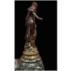 Moreau Mathurin Bronze Signé Ancien Original 19ème Siècle “La Reconnaissance” 16