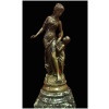 Moreau Mathurin Bronze Signé Ancien Original 19ème Siècle “La Reconnaissance” 22