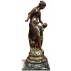 Moreau Mathurin Bronze Signé Ancien Original 19ème Siècle “La Reconnaissance” 19
