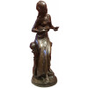 MOREAU Mathurin Bronze XIXème Ancien Original Signé Femme au violon 19ème siècle 25