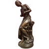 MOREAU Mathurin Bronze XIXème Ancien Original Signé Femme au violon 19ème siècle 18