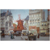 Leon ZEYTLINE Ecole Russe 20è siècle Vue de Paris Le moulin rouge Huile sur toile signée 25