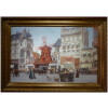 Leon ZEYTLINE Ecole Russe 20è siècle Vue de Paris Le moulin rouge Huile sur toile signée 17