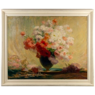Achille Cesbron (1849 – 1913) : Bouquet de fleurs.