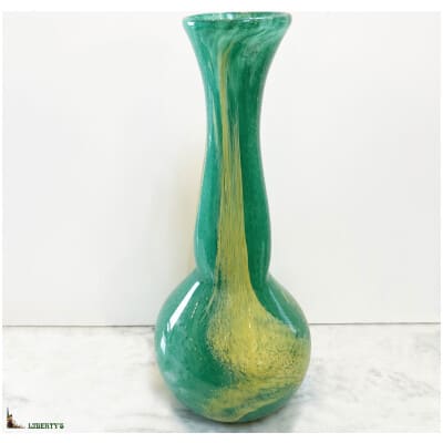 Vase cristal signé François Hedon, haut. 33 cm (1980-1990) 3