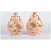 Paire de Vases roses forme gourde XIXème Minton 11