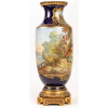 Paire de Vases Bleu de Sèvres” décor à la Wateau “ 24