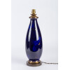 Lampe Sèvres 1920 ( bleu marbré + fleurettes or ) 9