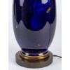 Lampe Sèvres 1920 ( bleu marbré + fleurettes or ) 10