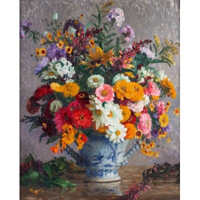 Bouquet de fleurs dans un vase Marthe Moisset (1871/1945 )
