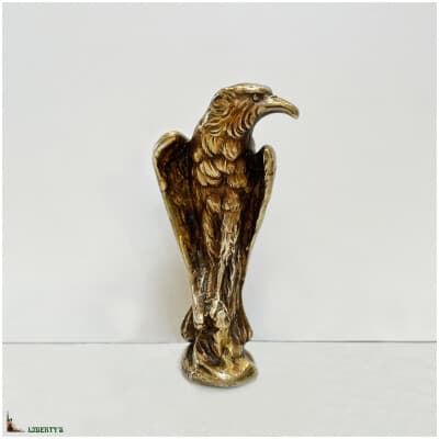 Cachet en bronze doré avec aigle, signé Marionnet, haut. 9 cm, (Deb. XXe)