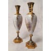 Paire De Vases Signés Sylvi – Porcelaine De Sèvres & Bronze Doré – 19ème 19