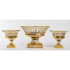 3 Coupes Porcelaine de Paris ( blanches et or ) 16