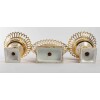 3 Coupes Porcelaine de Paris ( blanches et or ) 26