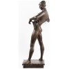 Paul Dubois (1829-1905), « L’arlequin », bronze à patine brune, XIXe » 19