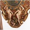 Fauteuil d’apparat “Adam et Eve” en bois sculpté doré et laqué, XIXe 21