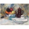 CAMOIN Charles Peinture 20è siècle Nature morte Coupe de fruits et cafetière Huile sur toile signée 18