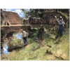 MONTEZIN Pierre Eugène Peinture 20è siècle Tableau postimpressionniste Gouache vernie signée 16