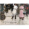 Galien Laloue Eugène French Painting 20th Century View Of Paris Animation Boulevard St Denis Gouache signée 18