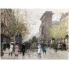 Galien Laloue Eugène French Painting 20th Century View Of Paris Animation Boulevard St Denis Gouache signée 23