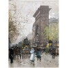 Galien Laloue Eugène French Painting 20th Century View Of Paris Animation Boulevard St Denis Gouache signée 25