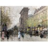 Galien Laloue Eugène French Painting 20th Century View Of Paris Animation Boulevard St Denis Gouache signée 22