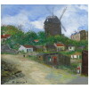 Elisée MACLET Tableau Français 20ème siècle Paris Montmartre Moulin de La Galette Le maquis Huile Signée 15