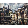 DUMONT Pierre Tableau 20ème siècle Paris le Pont Neuf sur La Seine Peinture Huile sur toile signée 22