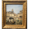 LEPINE Stanislas Paris, Le pont Louis Philippe en 1878 Huile sur toile signée catalogue raisonné N°54 15