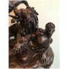 « Cavalier arabe sauvant un homme attaqué par un lion » Sculpture en Bronze par Aimé Millet, XIXème 19