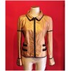 veste Chanel jacket cuir gold 7