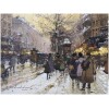 Galien Laloue Tableau 20è Paris Animation Théâtre Du Gymnase Grands Boulevards Gouache Signée 21