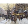 Galien Laloue Tableau 20è Paris Animation Théâtre Du Gymnase Grands Boulevards Gouache Signée 20