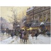 Galien Laloue Tableau 20è Paris Animation Théâtre Du Gymnase Grands Boulevards Gouache Signée 19