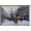 Galien Laloue Tableau 20è Paris Animation Théâtre Du Gymnase Grands Boulevards Gouache Signée 16