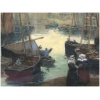 Barnoin Henri Tableau Ancien Debut 20è Bretagne Retour De Pêche à Concarneau Pastel Signé 13