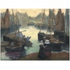 Barnoin Henri Tableau Ancien Debut 20è Bretagne Retour De Pêche à Concarneau Pastel Signé 12